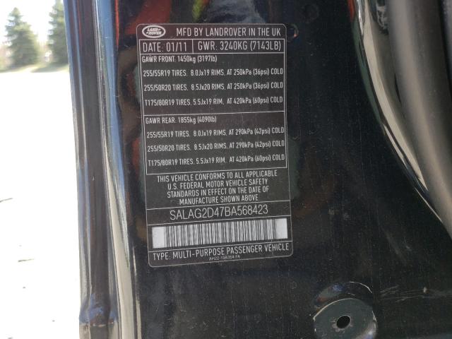 2011 LAND ROVER LR4 HSE SALAG2D47BA568423