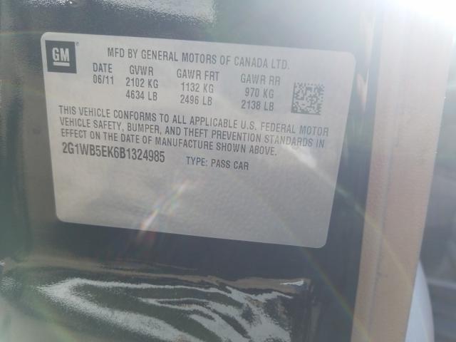 2011 CHEVROLET IMPALA LT 2G1WB5EK6B1324985