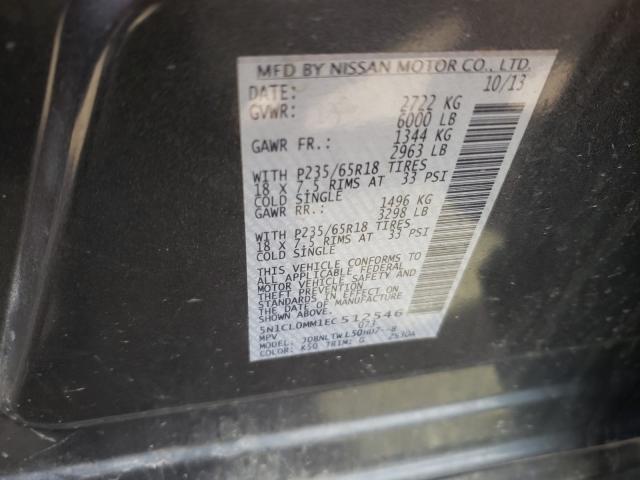 2014 INFINITI QX60 HYBRI 5N1CL0MM1EC512546