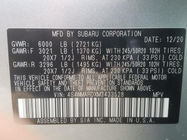 2021 SUBARU ASCENT TOU 4S4WMARDXM3433528