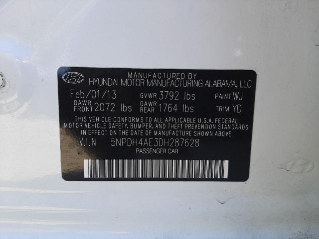 VIN KL4MMESLXPB117569 2013 HYUNDAI ELANTRA GL no.10