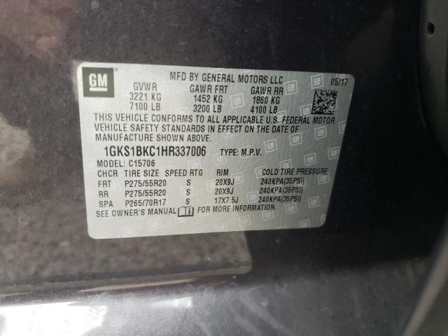 2017 GMC YUKON SLT 1GKS1BKC1HR337006