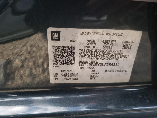 2020 GMC SIERRA K35 1GT49WEY2LF284211