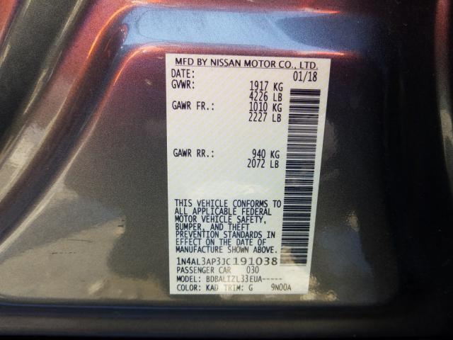 2018 NISSAN ALTIMA 2.5 1N4AL3AP3JC191038