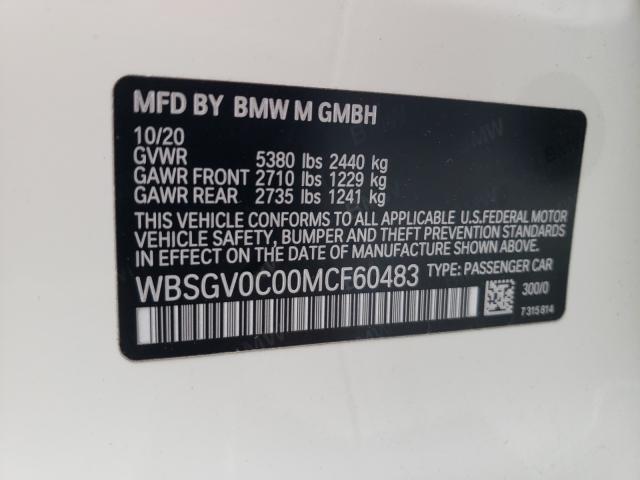2021 BMW M8 WBSGV0C00MCF60483