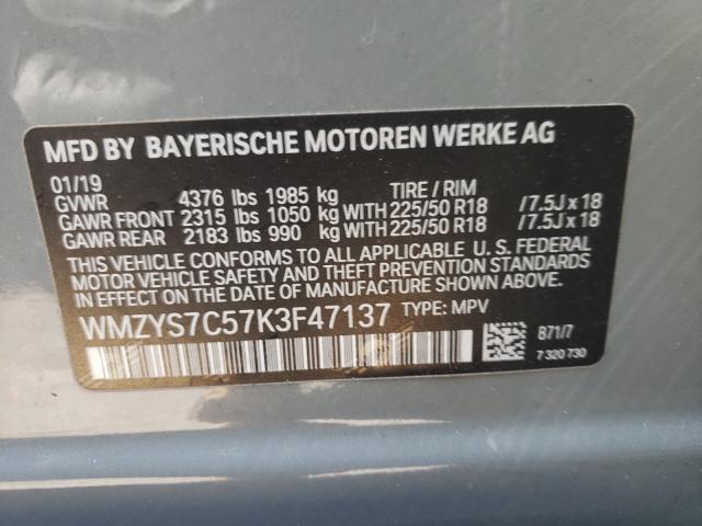 2019 MINI COOPER COU WMZYS7C57K3F47137