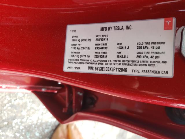 2018 TESLA MODEL 3 5YJ3E1EBXJF112046