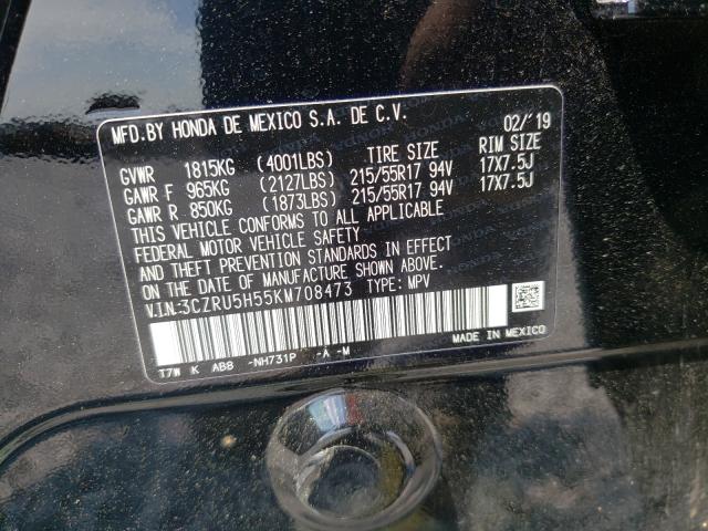 2019 HONDA HR-V EX 3CZRU5H55KM708473