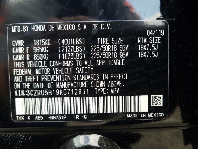 2019 HONDA HR-V SPORT 3CZRU5H19KG712831
