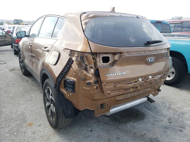 VIN JTHBK1GGXD2040378 2020 KIA SPORTAGE L no.3