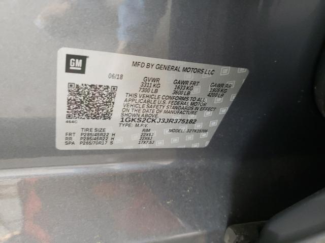 2018 GMC YUKON DENA 1GKS2CKJ3JR375182