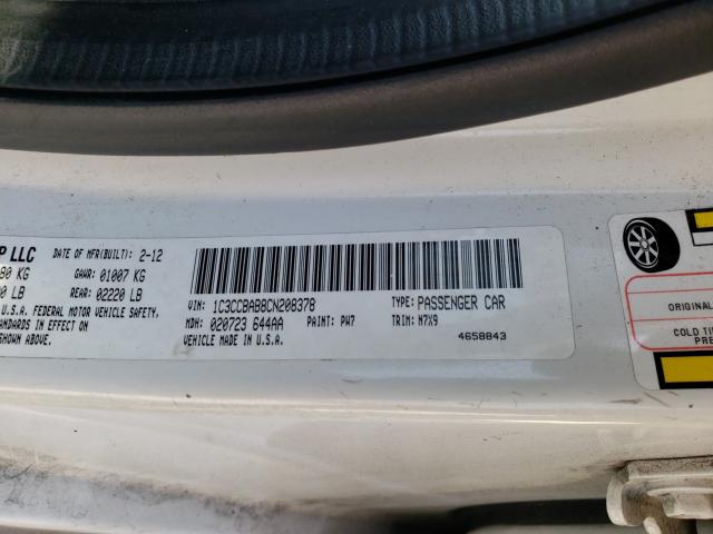 2012 CHRYSLER 200 LX 1C3CCBAB8CN208378