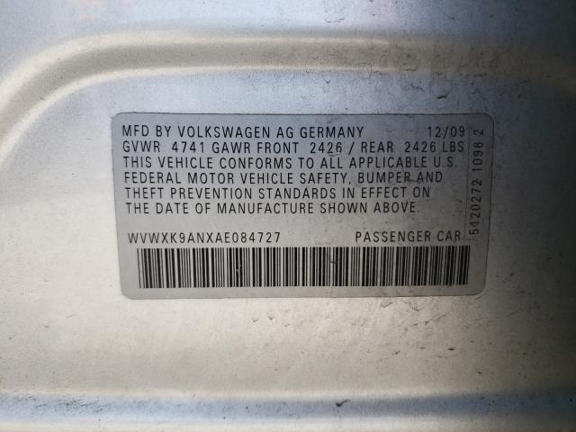 2010 VOLKSWAGEN PASSAT KOM WVWXK9ANXAE084727