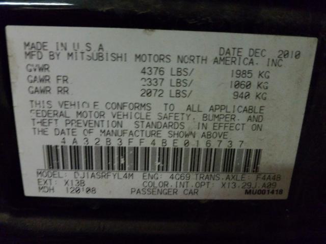 2011 MITSUBISHI GALANT ES 4A32B3FF4BE016737