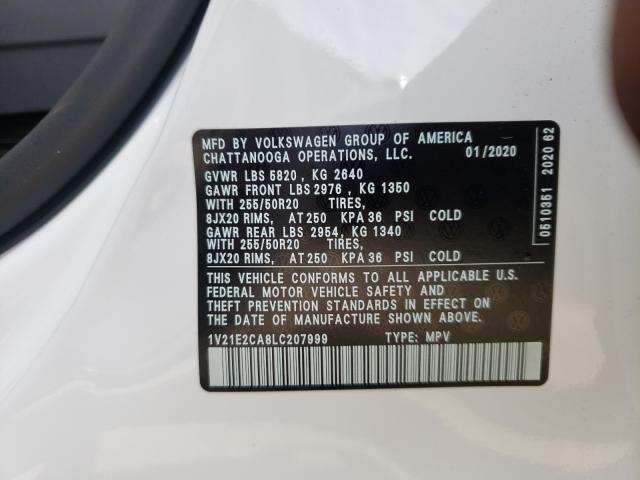 2020 VOLKSWAGEN ATLAS CROS 1V21E2CA8LC207999