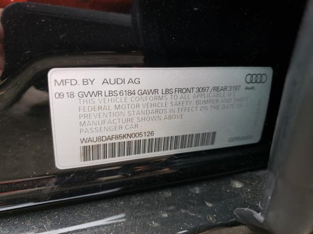 2019 AUDI A8 L WAU8DAF85KN005126