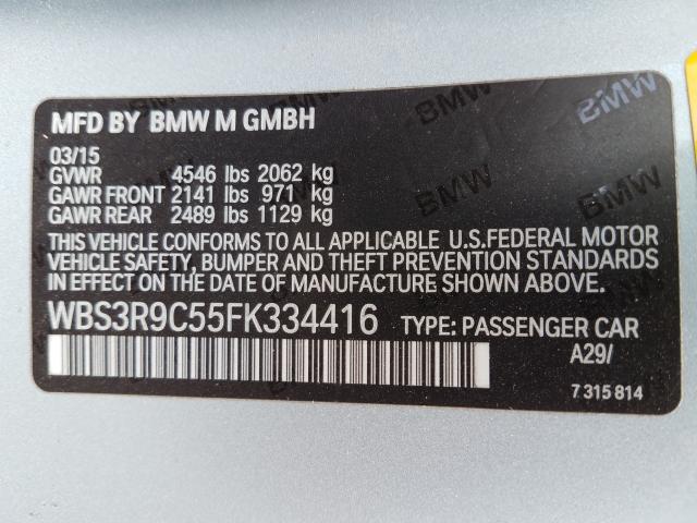 2015 BMW M4 WBS3R9C55FK334416