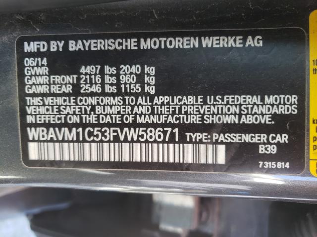 2015 BMW X1 SDRIVE2 WBAVM1C53FVW58671