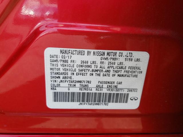 2017 INFINITI Q50 RED SP JN1FV7AR2HM871782