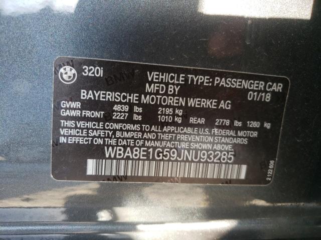 2018 BMW 320 I WBA8E1G59JNU93285