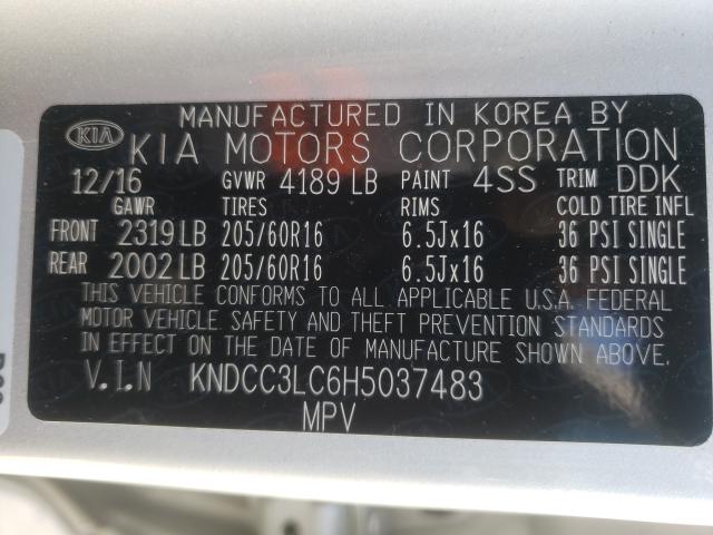 2017 KIA NIRO EX KNDCC3LC6H5037483