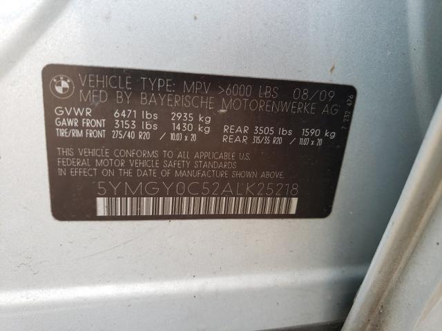 2010 BMW X5 M 5YMGY0C52ALK25218