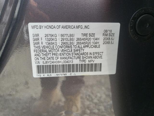 2019 ACURA MDX A-SPEC 5J8YD4H08KL004013