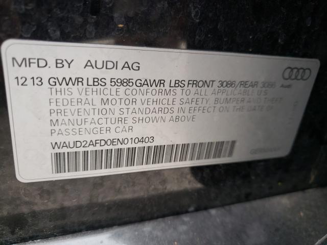 2014 AUDI S8 QUATTRO WAUD2AFD0EN010403