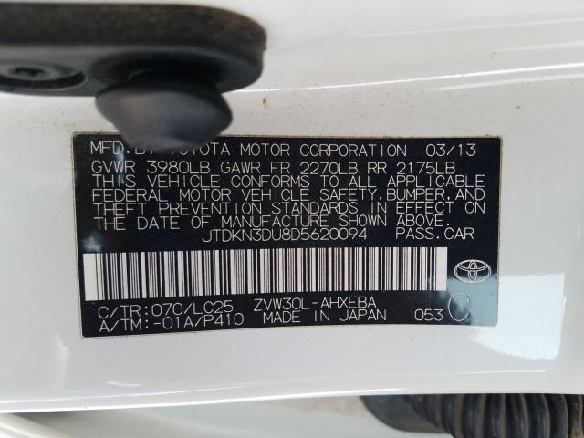 VIN JM3TB3DV2D0407023 2013 TOYOTA PRIUS no.10