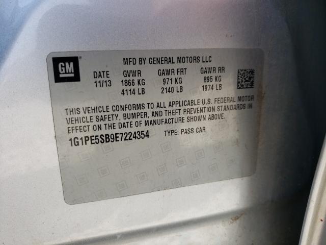 2014 CHEVROLET CRUZE LT 1G1PE5SB9E7224354