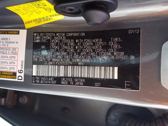 2013 LEXUS GX460 JTJBM7FX5D5053079