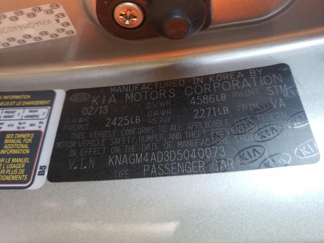 2013 KIA OPTIMA HYB KNAGM4AD3D5040073
