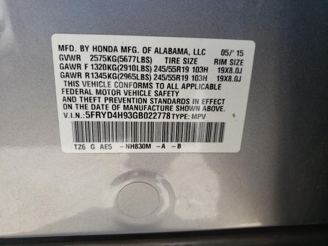2016 ACURA MDX ADVANC 5FRYD4H93GB022778