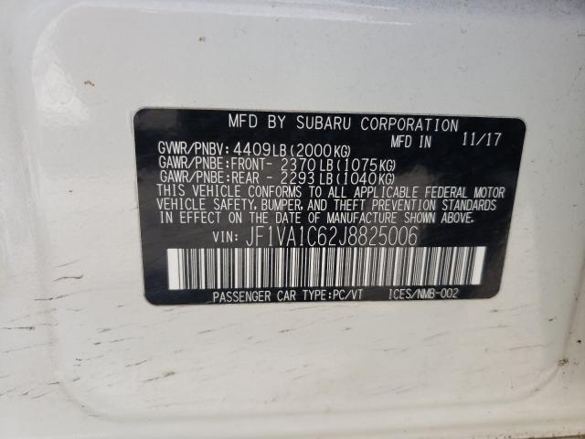 2018 SUBARU WRX PREMIU JF1VA1C62J8825006