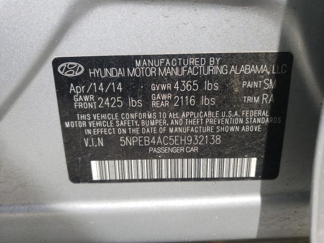 2014 HYUNDAI SONATA GLS 5NPEB4AC5EH932138