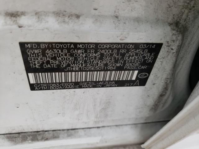 2014 LEXUS IS 350 JTHBE1D25E5011984