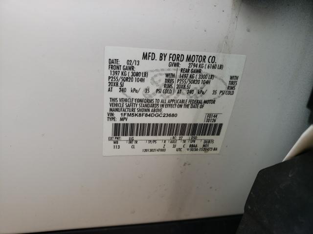2013 FORD EXPLORER L 1FM5K8F84DGC23680
