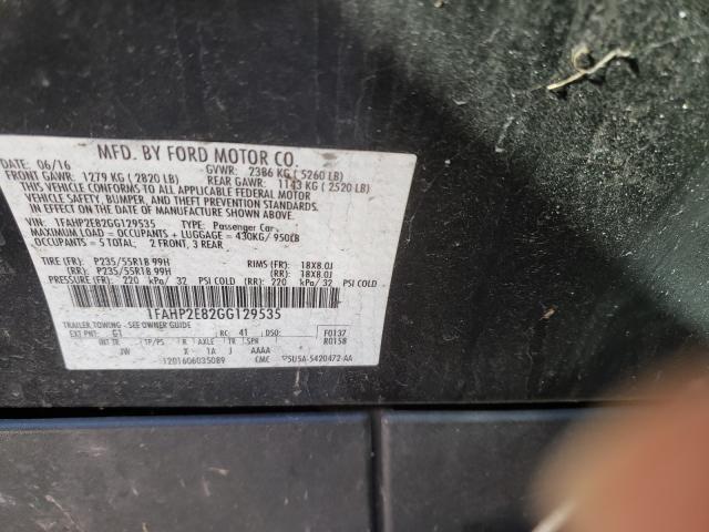 2016 FORD TAURUS SEL 1FAHP2E82GG129535