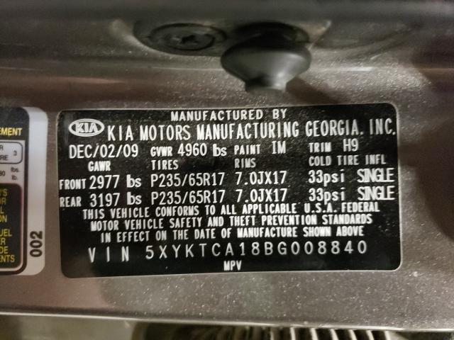 2011 KIA SORENTO BA 5XYKTCA18BG008840