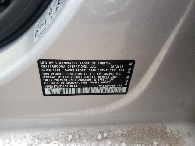 2015 VOLKSWAGEN PASSAT S 1VWAS7A32FC018844