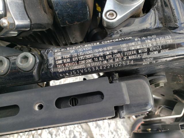 2002 SUZUKI VZ800 JS1VS53A422102534
