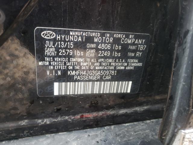 2016 HYUNDAI AZERA LIMI KMHFH4JG3GA509781