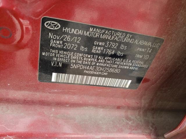 2013 HYUNDAI ELANTRA GL 5NPDH4AE3DH258680