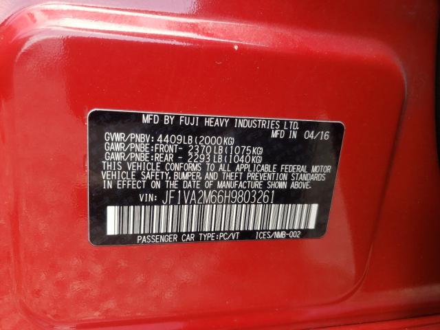2017 SUBARU WRX STI JF1VA2M66H9803261