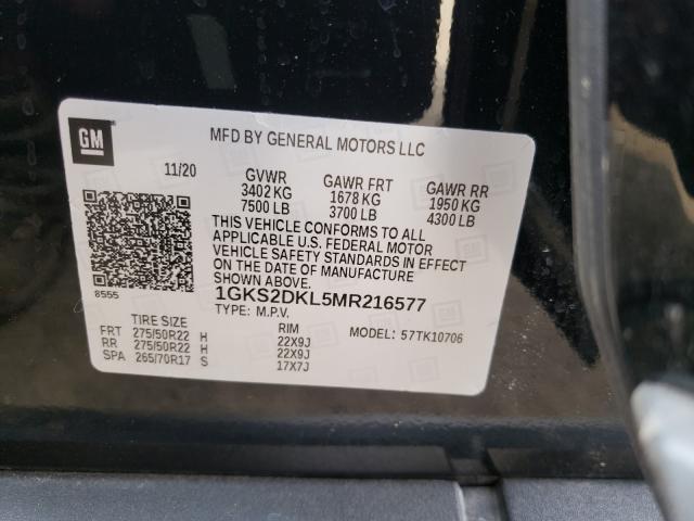 2021 GMC YUKON DENA 1GKS2DKL5MR216577