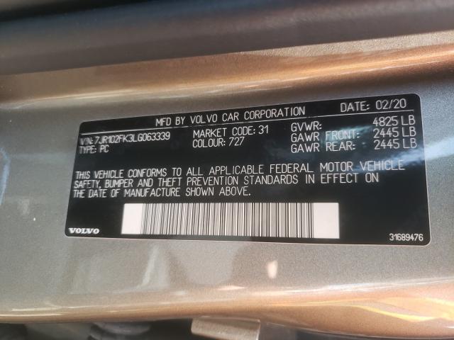 2020 VOLVO S60 T5 MOM 7JR102FK3LG063339