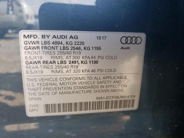 2018 AUDI Q3 PREMIUM WA1JCCFS8JR014709