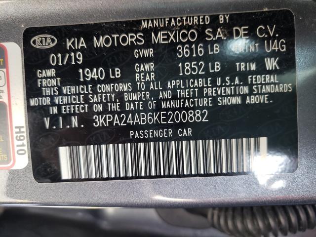 2019 KIA RIO S 3KPA24AB6KE200882