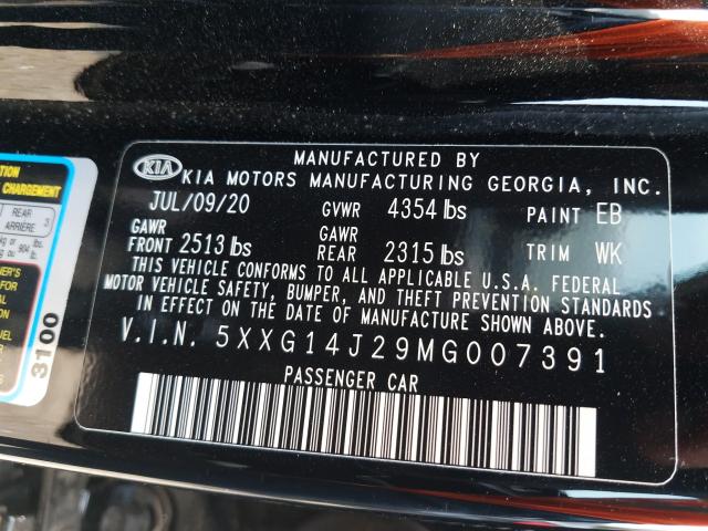 2021 KIA K5 LXS 5XXG14J29MG007391
