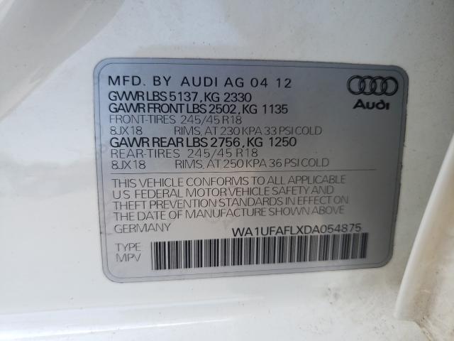 VIN 2C3CDXGJ2PH663590 2013 AUDI A4 ALLROAD no.10